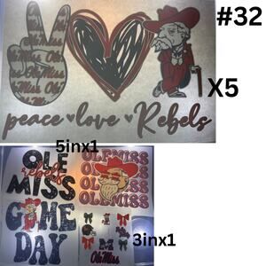 Ole'Miss  Team Themed Screen Print and DTF Bundle